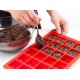 Red Lékué mini brownie mould silicone