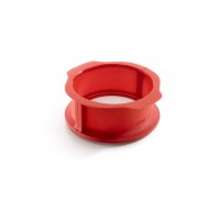 Red Duo Lékué mould round with dish 15 cm