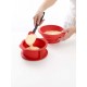 Red Duo Lékué mould round with dish 15 cm