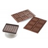 Moule chocolat silicone + coupeur biscuit carré Nöel Silikomart