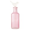 Botella cristal rosa Tapón pajarito