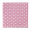 Pink paper napkins with white polka dots 