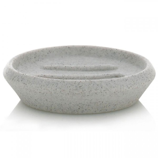 Jabonera resina piedra gris Barium 12 cm