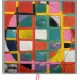Lienzo cuadro imagen abstracta tonos rosas, rojos y amarillos 80x80 cm 2 modelos