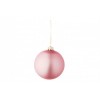 Bola árbol de Navidad cristal lisa rosa palo 6 cm
