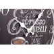 Reloj de pared madera pizarra negro Espresso 34cm