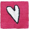 Alfombra baño Adoptamos pulpo rosa corazón blanco 55x55 cm