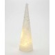 Abeto Alaska vidrio con luz led decorado para sobremesa 30cm