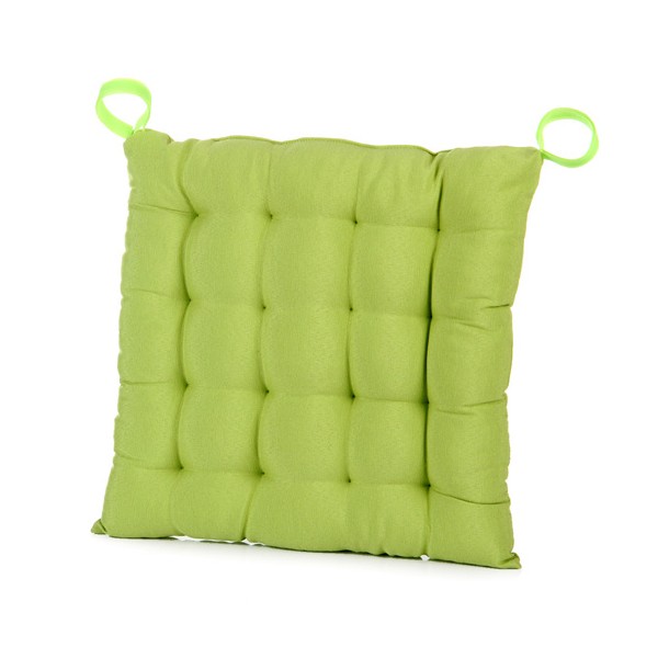 Cojín para silla cuadrado verde 45x45x7 cm