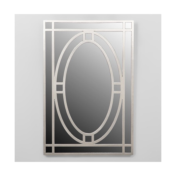 Espejo rectangular marco resina champagne oval 40x60cm