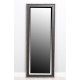 Espejo marco resina negro y plata relieve 40x120 cm