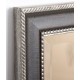 Espejo marco resina negro y plata relieve 40x120 cm
