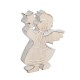 Figura navideña Angel grande en madera 15x3x19h cm