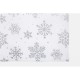 Camino de mesa navideño algodón plateado copos de nieve 40x150cm