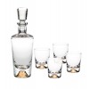 Juego de cristal para whisky o licores 5 piezas botella + 4 vasos bajos Olympos Vista Alegre