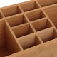 Organizador cosméticos madera bambú 12 dptos 25,40x13x10 cm