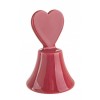 Campanilla cerámica roja Corazón 7x11h cm