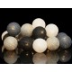 Guirnalda bolas de hilos 20 led tonos gris y negro