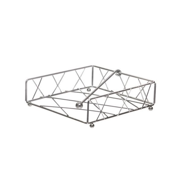 Servilletero de mesa metálico geométrico 19x19x6h cm