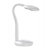 Lámpara de mesa flexo Cosmo plateado y blanco LED 3,2W