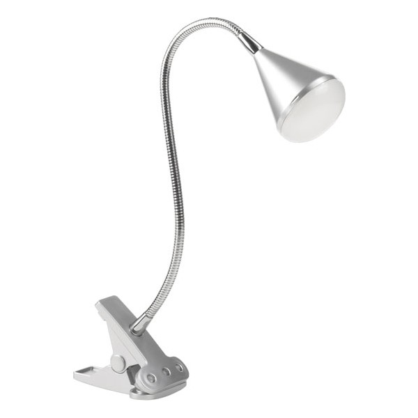 Lámpara de pinza flexo Globe plata LED 3,2W