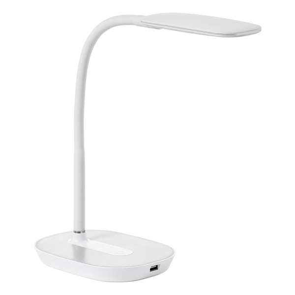 Lámpara de mesa flexo Lena blanca LED 6,5W