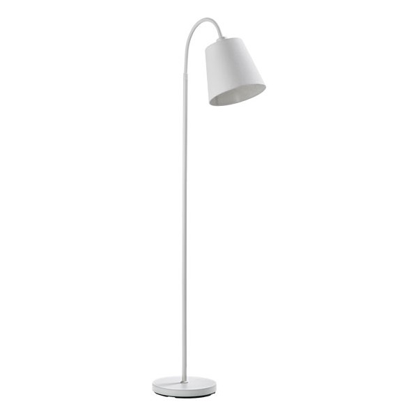 Lámpara de pie en color blanco para bombillas E27 máximo de 60W. Bombilla no incluida.