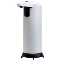 Dispensador de jabón baño con sensor disponible en 3 colores 7,5x19h cm blanco