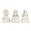 Figura resina Buda en blanco 3 formas 20x14x8,5cm