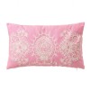 Cojin rectangular con relleno rosa con bordado crema Love Trends 30x50cm