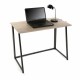 Mesa escritorio plegable madera mdf y patas metálicas negras 91,5x45xh74cm