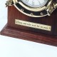 Reloj madera y latón de sobremesa escritorio vintage 13,5x7,5x16 cm