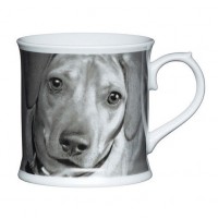Taza mug con asa porcelana fina decoración perro Dachshund 400ml