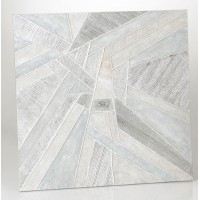 Lienzo cuadro abstracto tonos grises y plata 2 modelos 100x100 cm