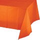 Mantel plástico naranja liso Halloween 274x137cm