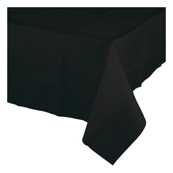 Mantel de papel negro liso Halloween 274x137cm