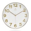 Reloj de pared dorado esfera blanca Ø30 cm
