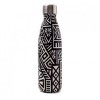 Botella isotérmica acero inoxidable estampado étnico blanco y negro Ethnic Yoko Design 500ml