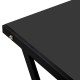 Mesa escritorio cristal templado negro 120x60x75cm