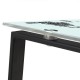 Mesa escritorio cristal templado Countries World estampado en blanco y negro 120x60x75cm