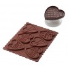 Molde silicona galletas chocolate + cortador forma corazón Silikomart