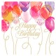 Servilletas cuadradas Globos cumpleaños Birthday Balloons PPD 33x33cm