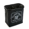 Cesto cubo doble para ropa negro The Laundry Company 50x30xh52cm