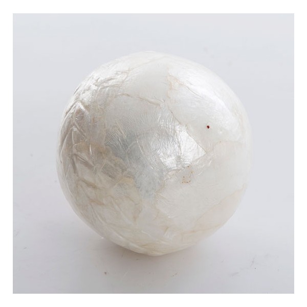 Bola decorativa nacar blanco y perla flecha 12 cm
