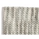 Alfombra baño algodón pompones relieve gris y blanco Loop 50x80cm