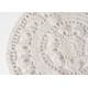 Alfombra infantil redonda punto algodón Maya blanca Ø70 cm