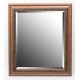 Espejo marco resina efecto madera oscura relieve detalle clásico hojas 50x60cm
