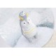 Bola de nieve infantil beige con lunares oso y buho Hibou&Cie