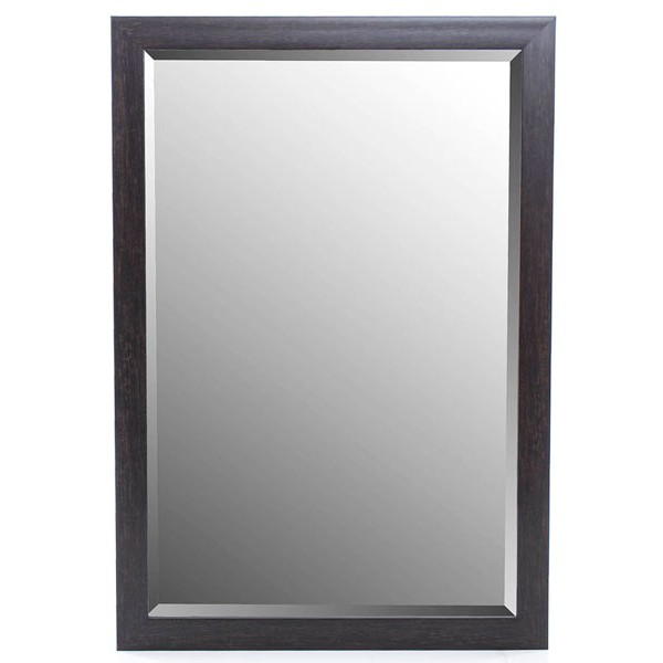 Espejo resina marco negro liso 60x90h cm ext. 69x99h cm