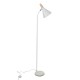 Lámpara de pie nórdica metal blanco y madera natural Maddie 148h cm